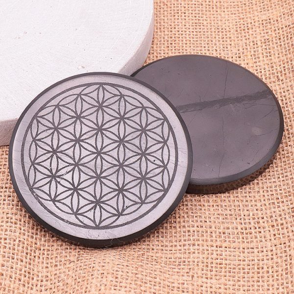 Plaque de protection en shungite - Fleur de Vie